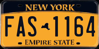 NY license plate FAS1164