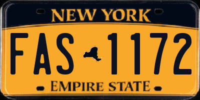 NY license plate FAS1172