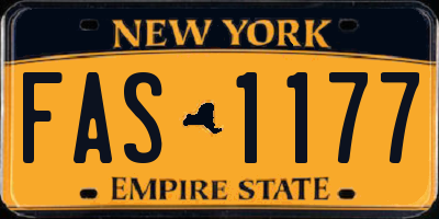 NY license plate FAS1177