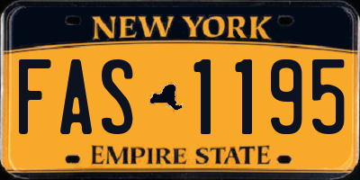 NY license plate FAS1195