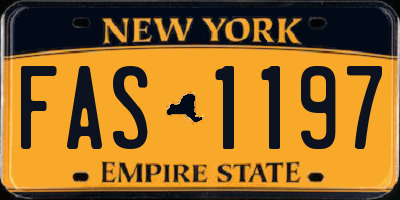 NY license plate FAS1197