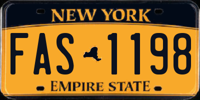 NY license plate FAS1198