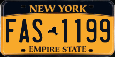 NY license plate FAS1199