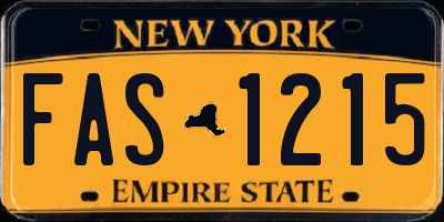 NY license plate FAS1215