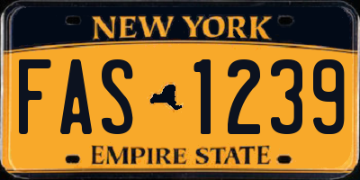 NY license plate FAS1239