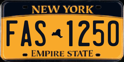 NY license plate FAS1250