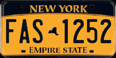 NY license plate FAS1252