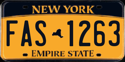 NY license plate FAS1263