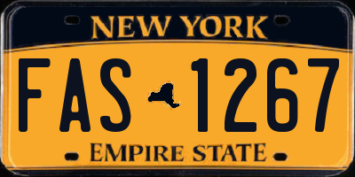 NY license plate FAS1267