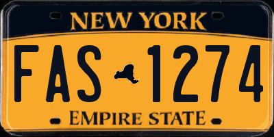 NY license plate FAS1274