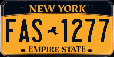 NY license plate FAS1277