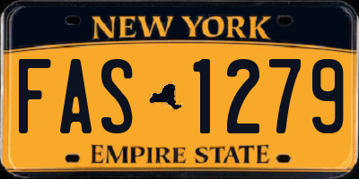 NY license plate FAS1279