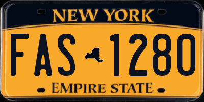 NY license plate FAS1280