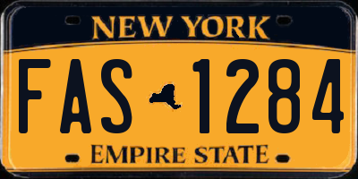 NY license plate FAS1284