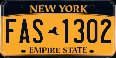 NY license plate FAS1302