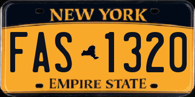 NY license plate FAS1320