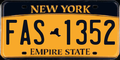 NY license plate FAS1352