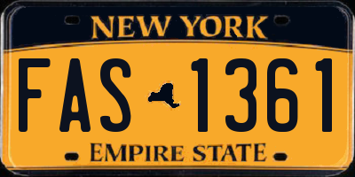 NY license plate FAS1361