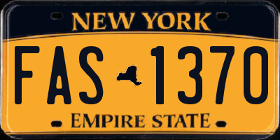 NY license plate FAS1370