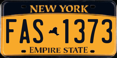 NY license plate FAS1373