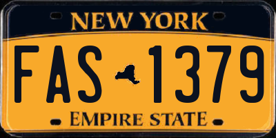 NY license plate FAS1379