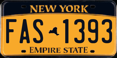 NY license plate FAS1393