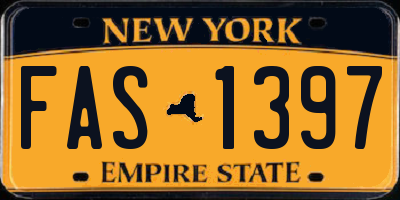 NY license plate FAS1397