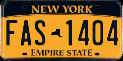 NY license plate FAS1404