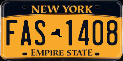 NY license plate FAS1408
