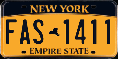 NY license plate FAS1411