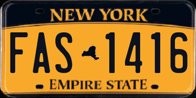 NY license plate FAS1416