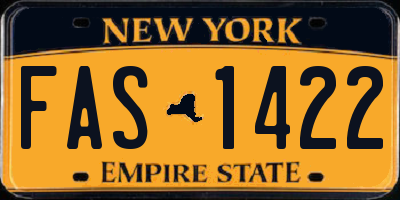 NY license plate FAS1422