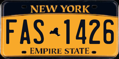 NY license plate FAS1426