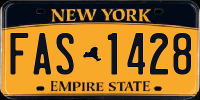 NY license plate FAS1428