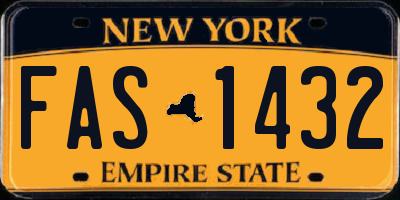 NY license plate FAS1432