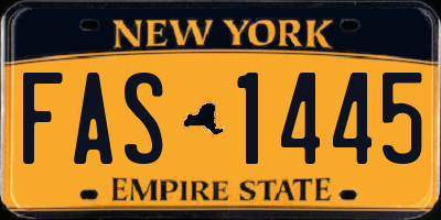 NY license plate FAS1445