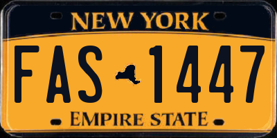 NY license plate FAS1447