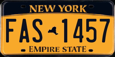 NY license plate FAS1457