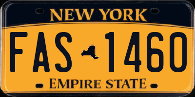 NY license plate FAS1460
