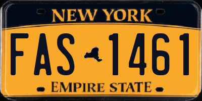 NY license plate FAS1461