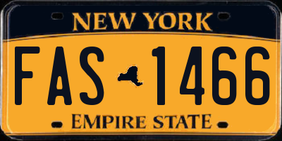 NY license plate FAS1466