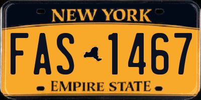 NY license plate FAS1467