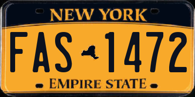 NY license plate FAS1472