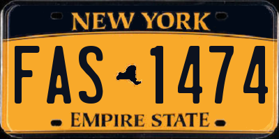 NY license plate FAS1474