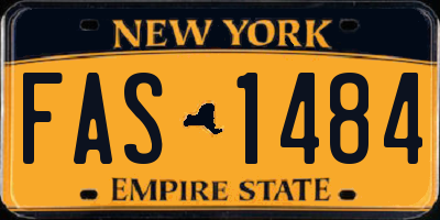 NY license plate FAS1484