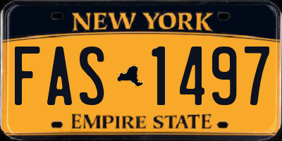 NY license plate FAS1497