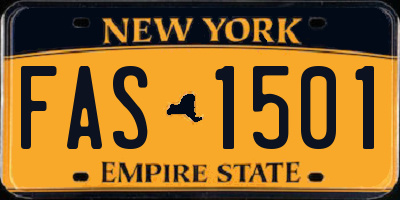 NY license plate FAS1501