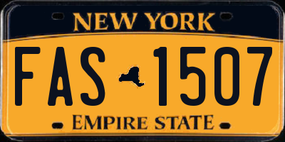 NY license plate FAS1507