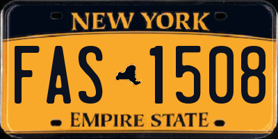 NY license plate FAS1508