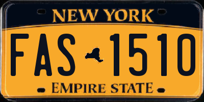 NY license plate FAS1510